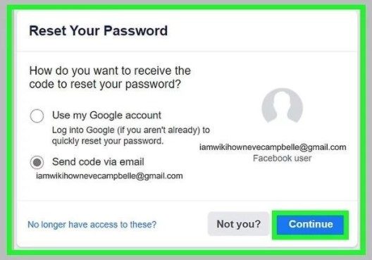 Select the method you want to change your password