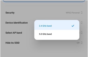 Choose 5GHz.