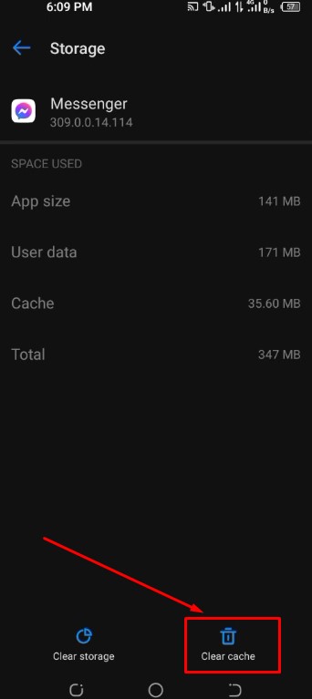 Clear Messenger App Cache