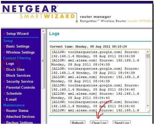 From Router Configuration option