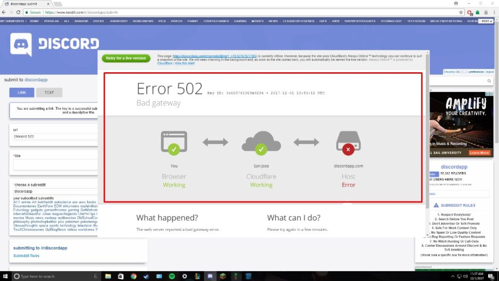 What Is 502 Bad Gateway Error On Discord