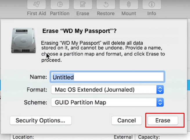 erase WD My Passport