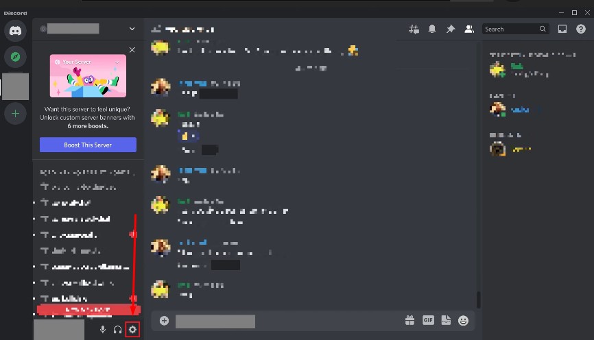 open your discord and go to the setting option