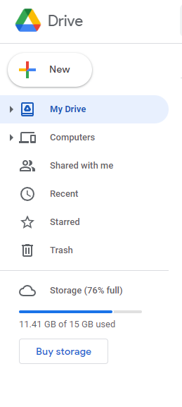 Go to Google Drive and select “Trash” from the left side panel