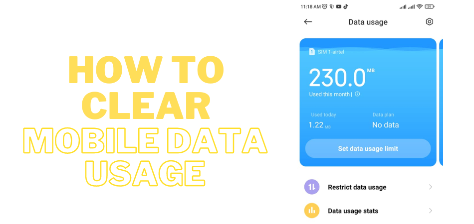 How To Clear Mobile Data Usage [Step By Step]