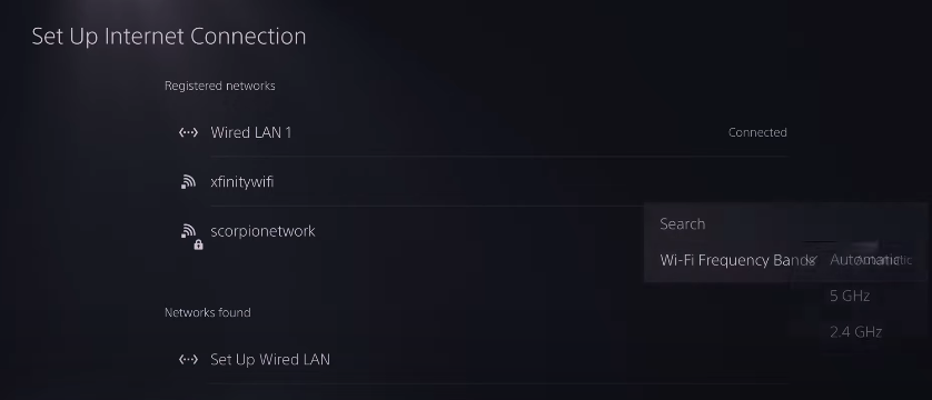 Set up internet connection