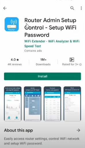 download and install your router's application on your device